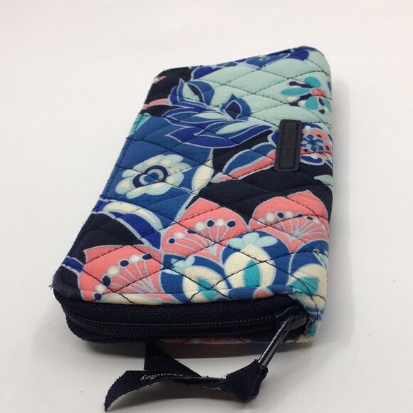 Vera Bradley zippy zip around long wallet Lotus Flower Swirl - Picture 4 of 13